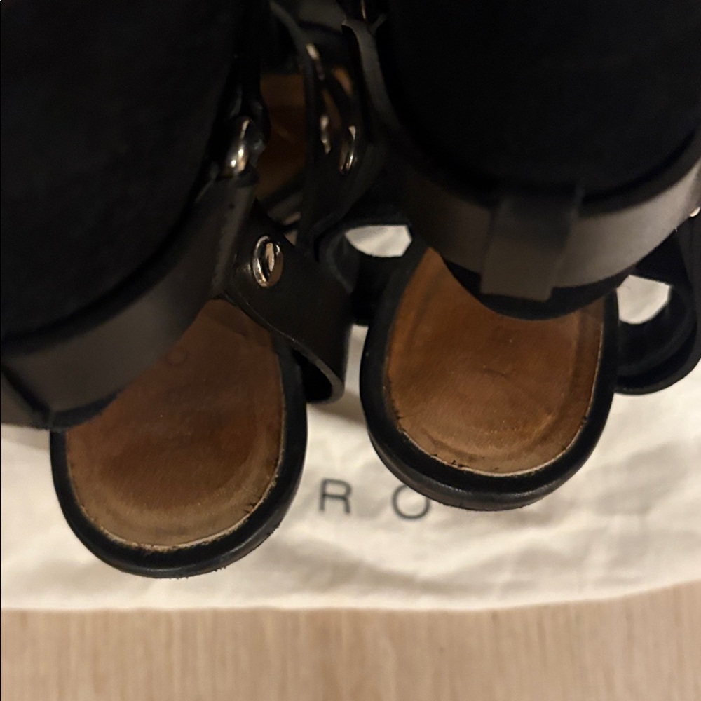 Black Iro Gladiator Open Toe Booties - image 8